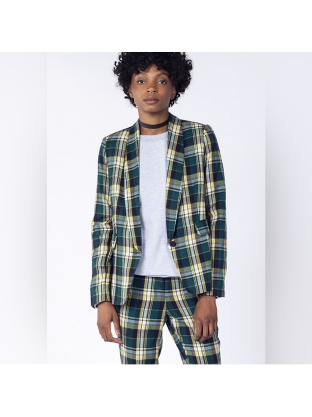Wildfang X Lucca The Styles Plaid Blazer Size Small